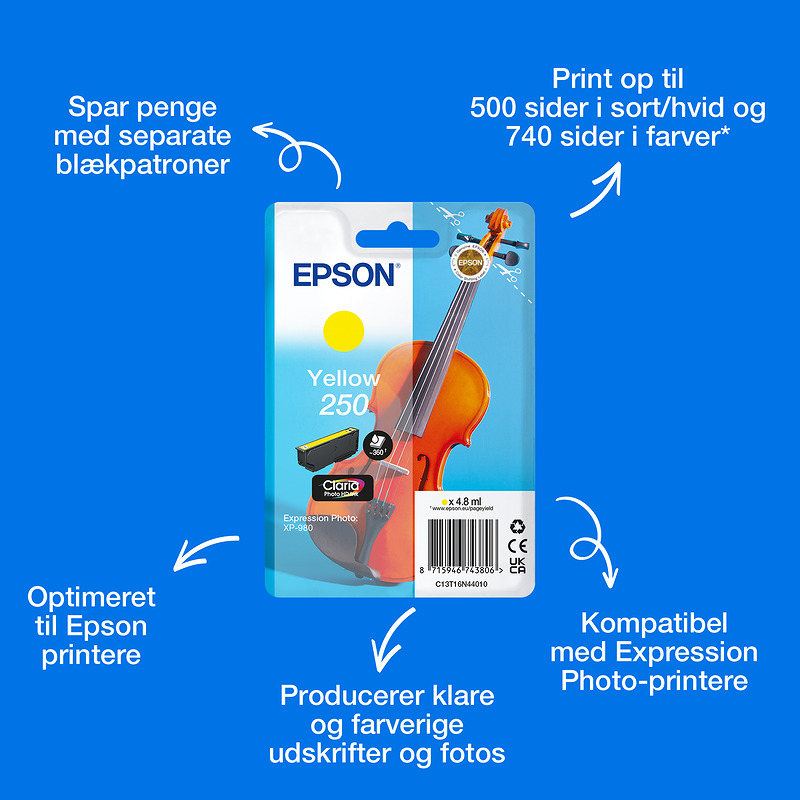 Epson 250 Violin Claria Photo HD ink cartridge - Billede 2