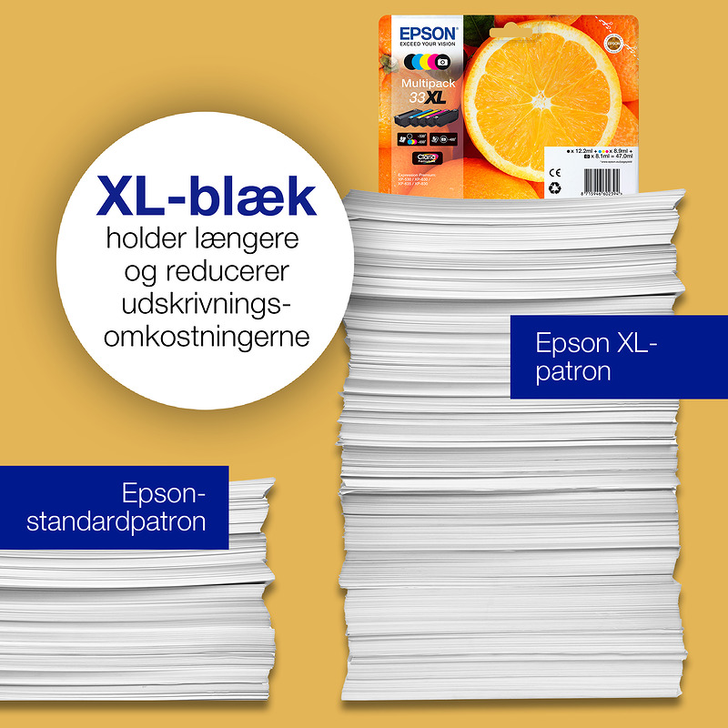 Blækpatron, Epson 33XL Multipack - Billede 7