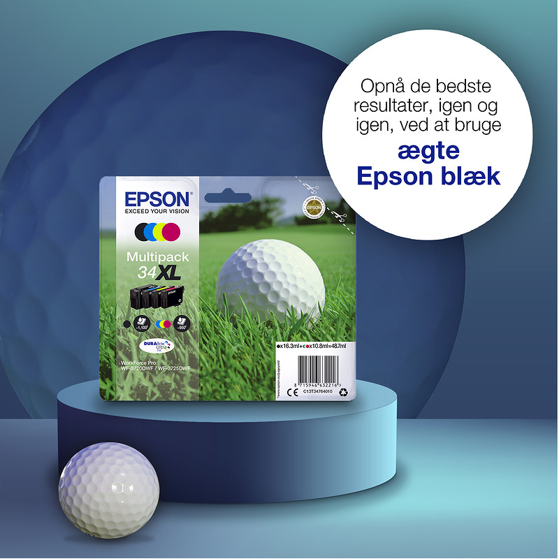Epson Golf ball 34 golfbold DURABrite Ultra enkeltpakke sort blæk - Billede 2