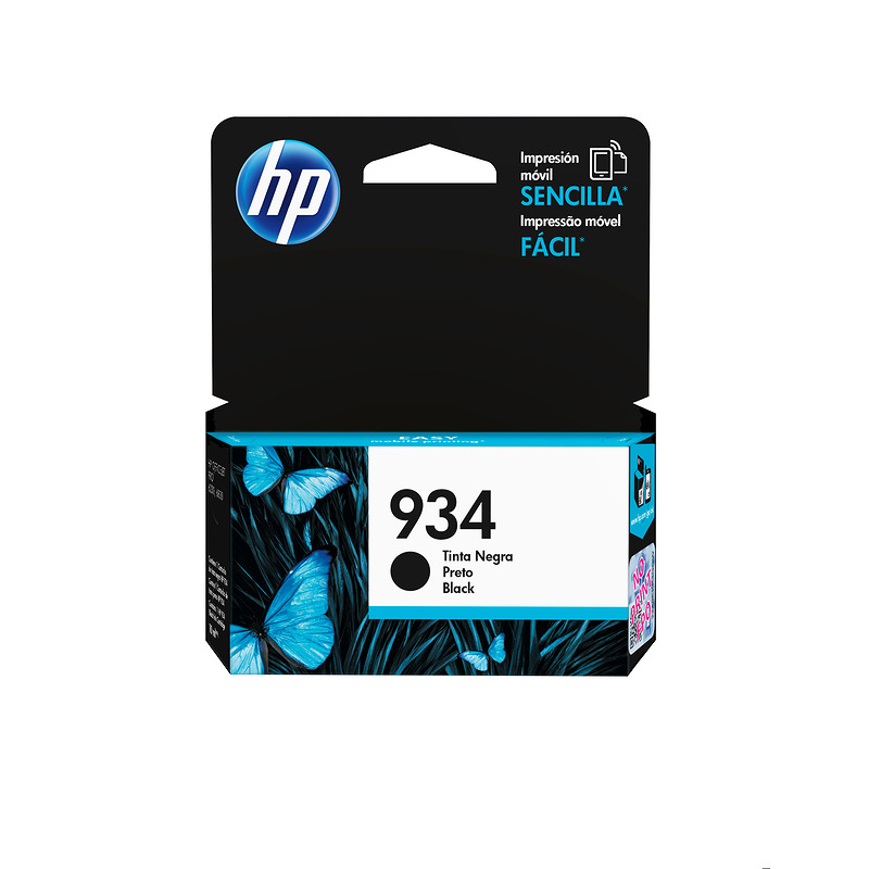 HP Original 934-blækpatron, sort