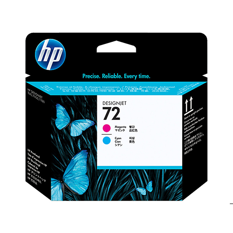 HP 72-skrivehoved, magenta og cyan