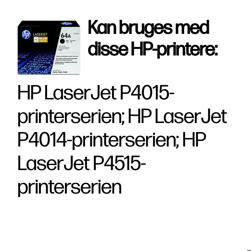 HP Original 64A LaserJet-tonerpatron, sort - Billede 2