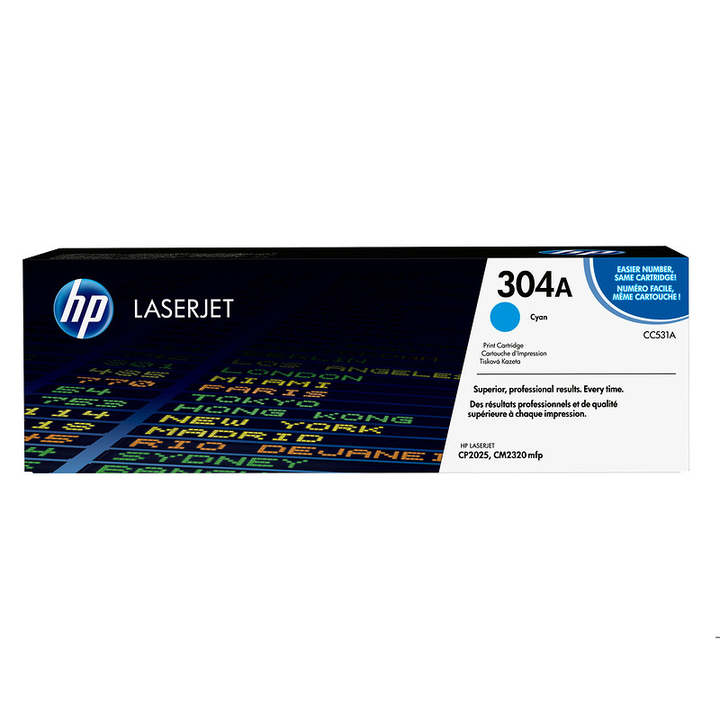 HP Original 304A LaserJet-tonerpatron, cyan