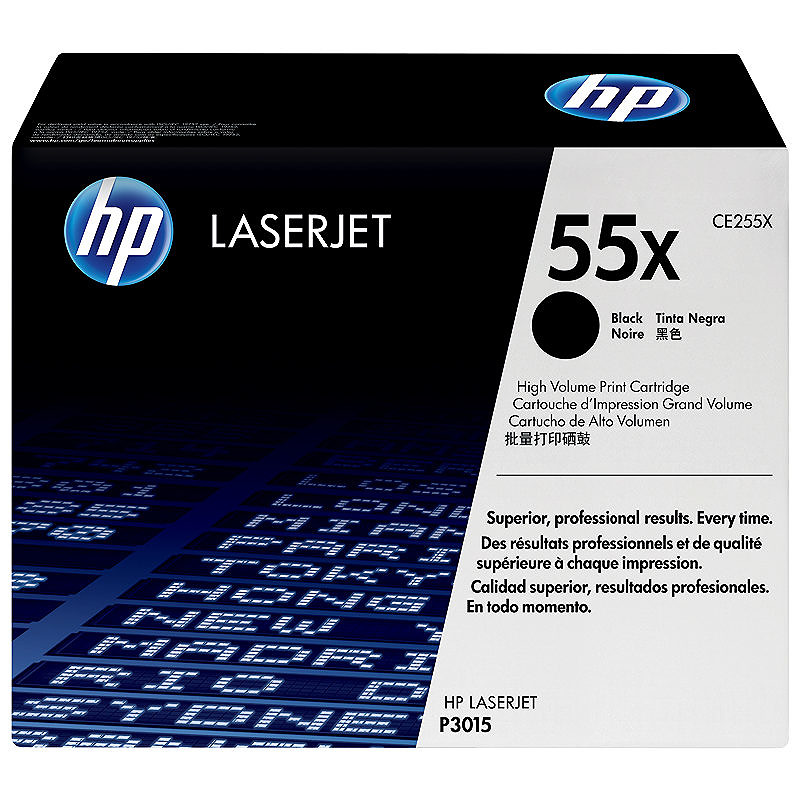 HP Original 55X LaserJet-tonerpatron med høj kapacitet, sort