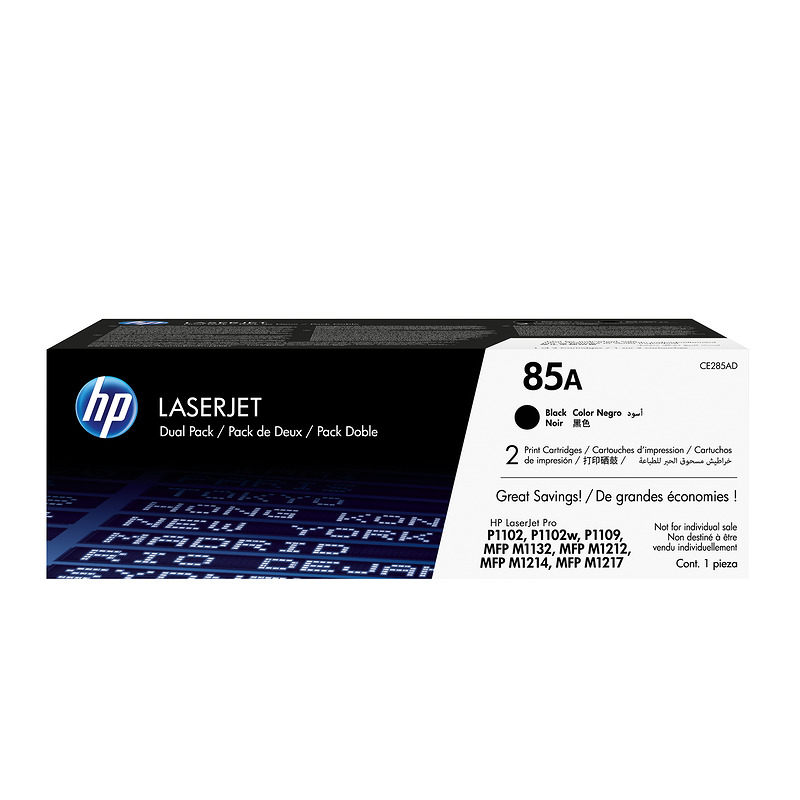 HP Originale 85A LaserJet-tonerpatroner, sort, 2-pak
