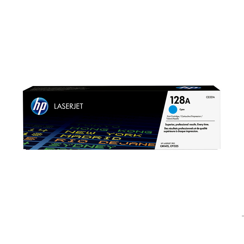 HP Original 128A LaserJet-tonerpatron, cyan