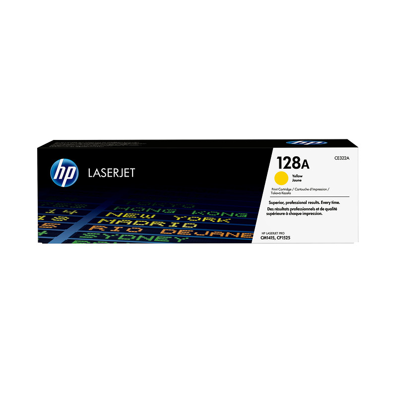 HP Original 128A LaserJet-tonerpatron, gul