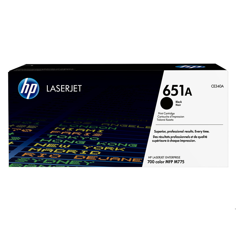 HP Original 651A LaserJet-tonerpatron, sort