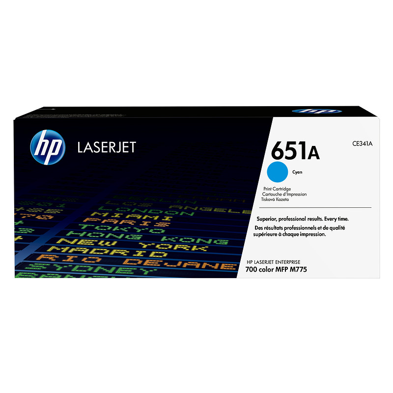 HP Original 651A LaserJet-tonerpatron, cyan