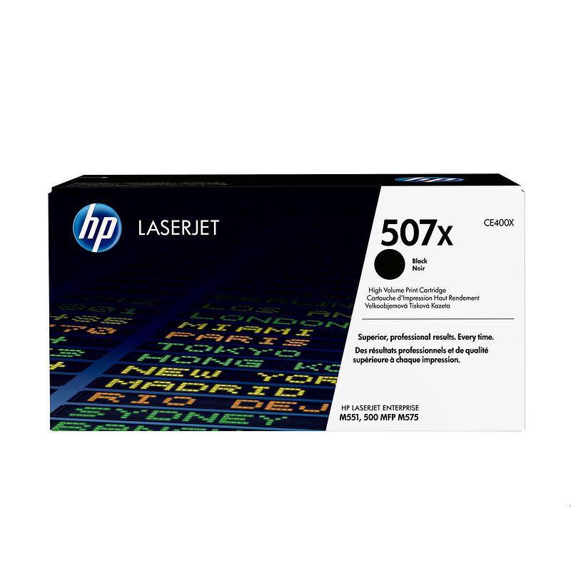 HP Original 507X LaserJet-tonerpatron med høj kapacitet, sort