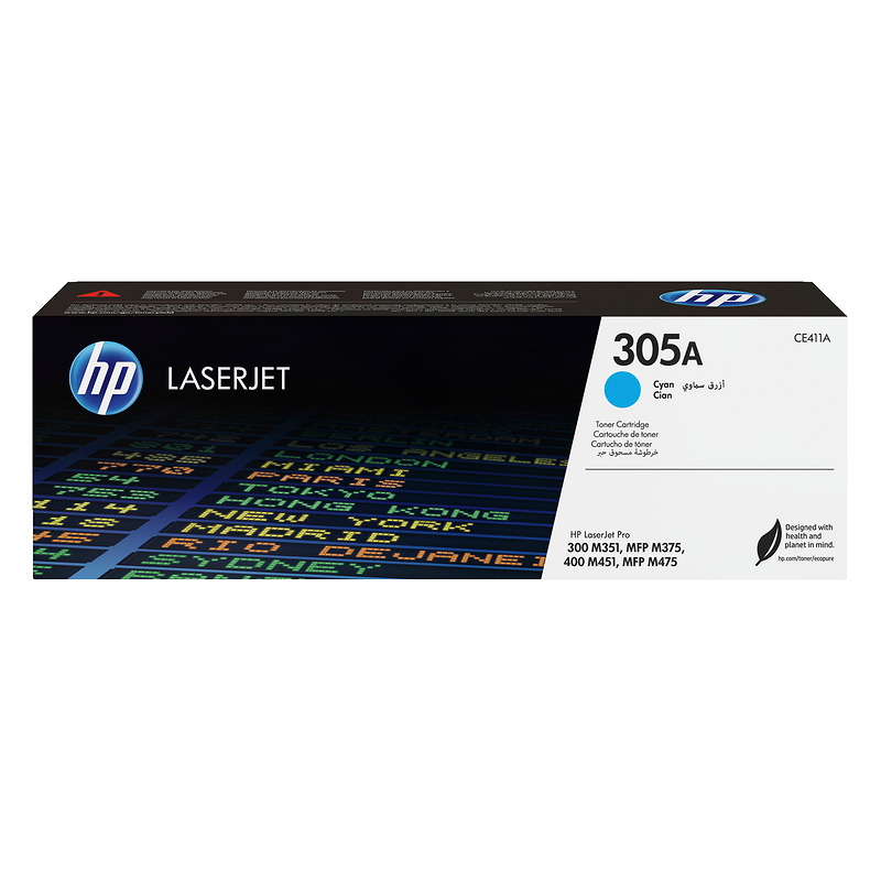 HP Original 305A LaserJet-tonerpatron, cyan