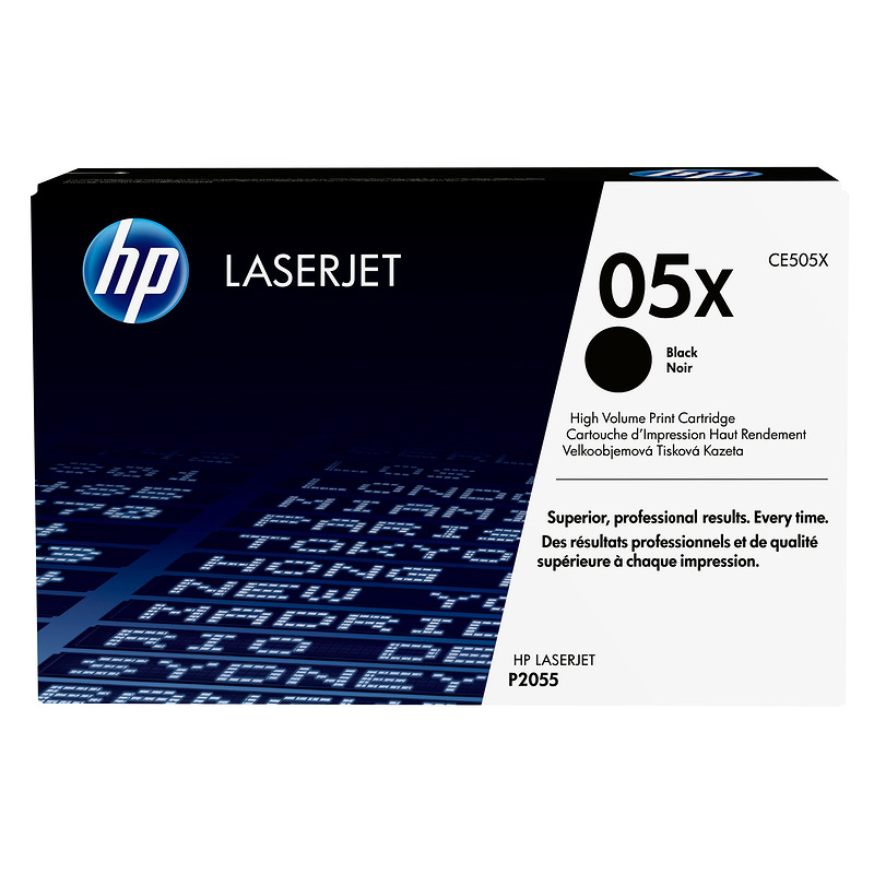 HP Original 05X LaserJet-tonerpatron med høj kapacitet, sort