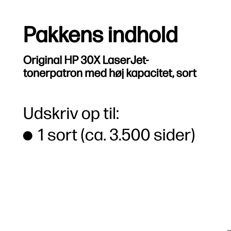 HP Original 30X LaserJet-tonerpatron med høj kapacitet, sort - Billede 3