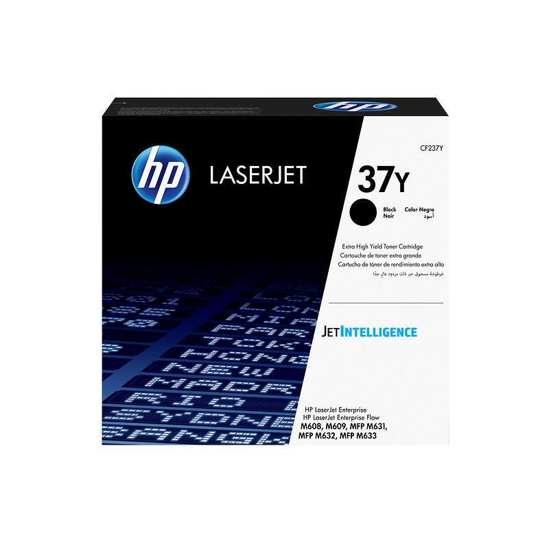 HP Original 37Y Extra LaserJet-tonerpatron med høj kapacitet, sort.