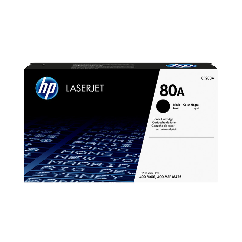 HP Original 80A LaserJet-tonerpatron, sort