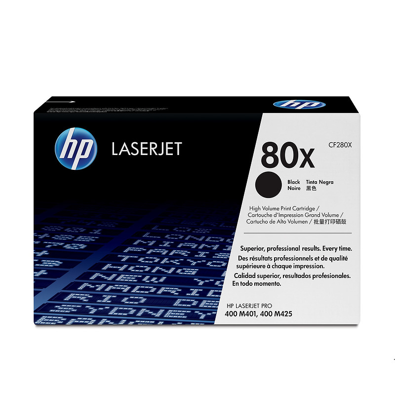 HP Original 80X LaserJet-tonerpatron med høj kapacitet, sort