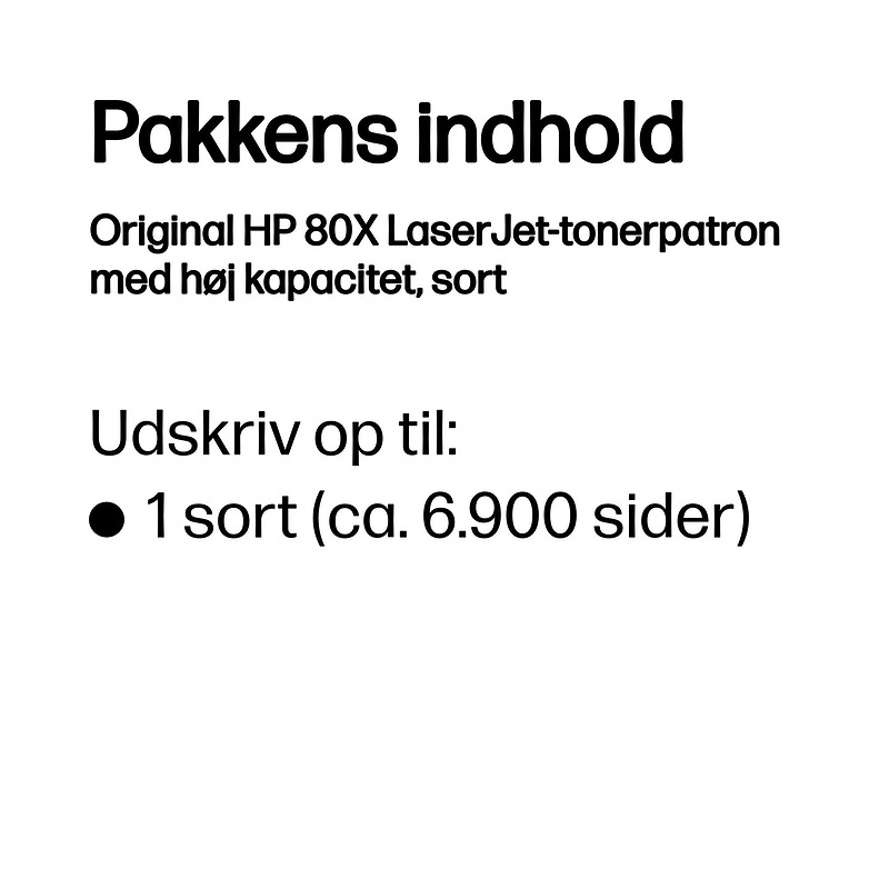 HP Original 80X LaserJet-tonerpatron med høj kapacitet, sort - Billede 3