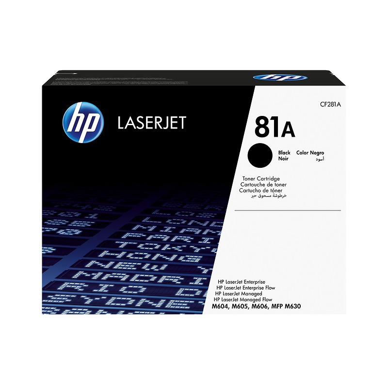 HP Original 81A LaserJet-tonerpatron, sort