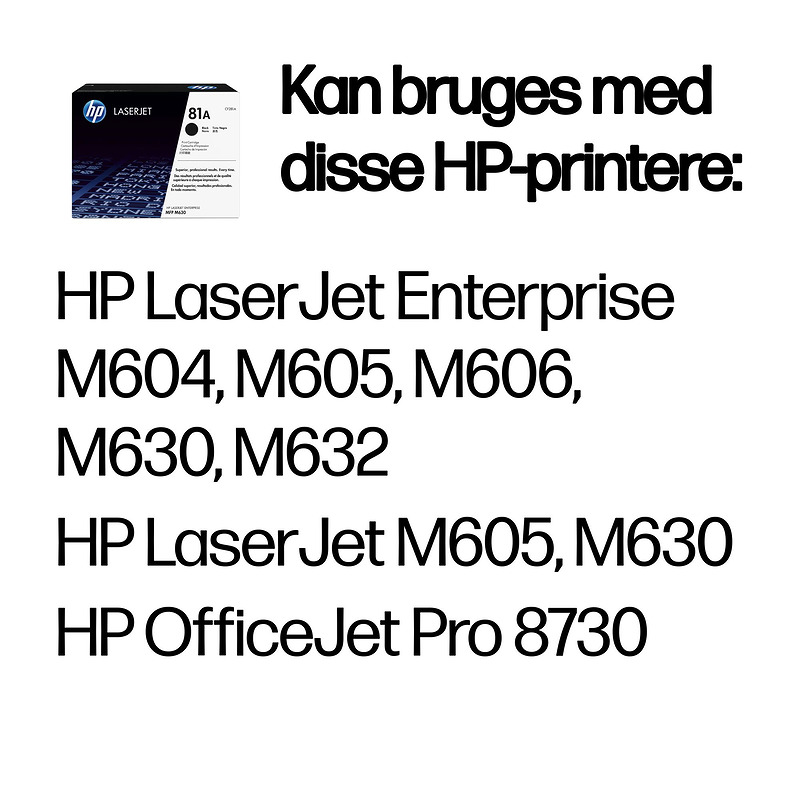 HP Original 81A LaserJet-tonerpatron, sort - Billede 2