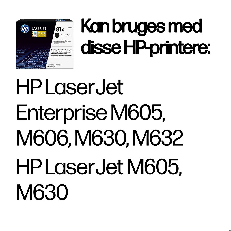 HP Original 81X LaserJet-tonerpatron med høj kapacitet, sort - Billede 2