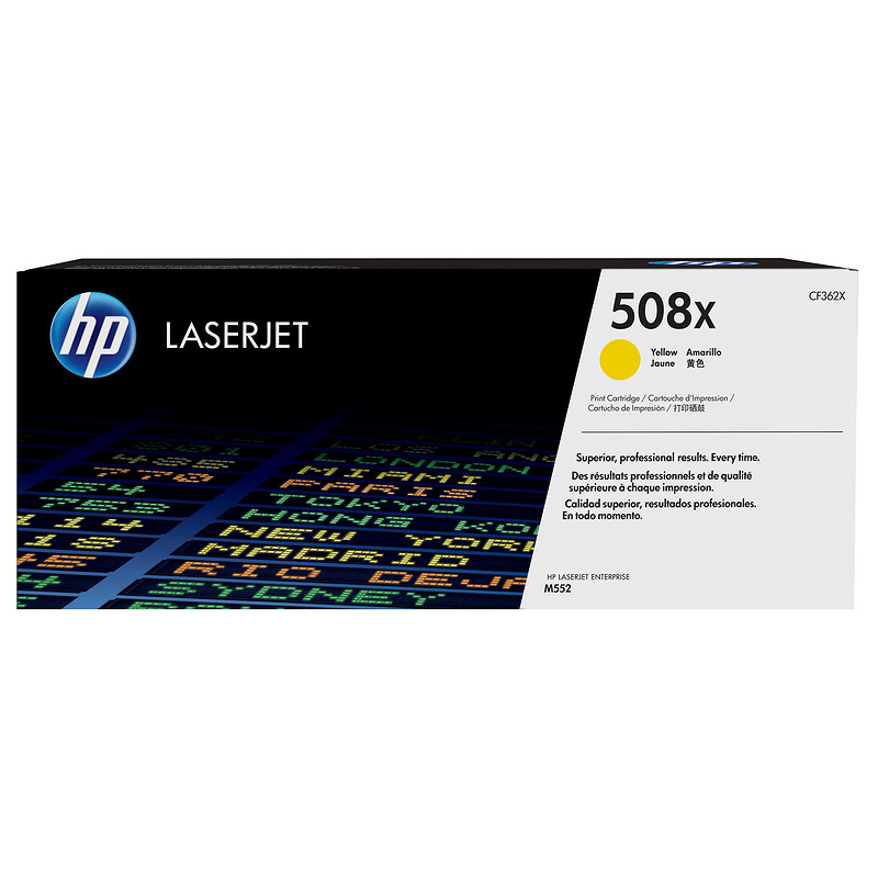 HP Original 508X LaserJet-tonerpatron med høj kapacitet, gul