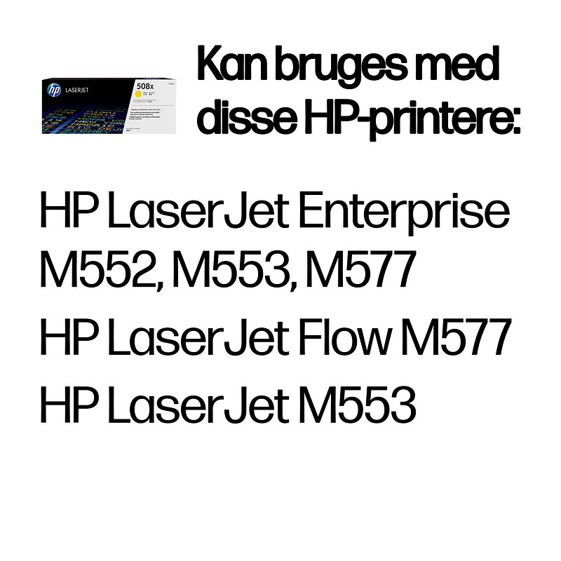 HP Original 508X LaserJet-tonerpatron med høj kapacitet, gul - Billede 2