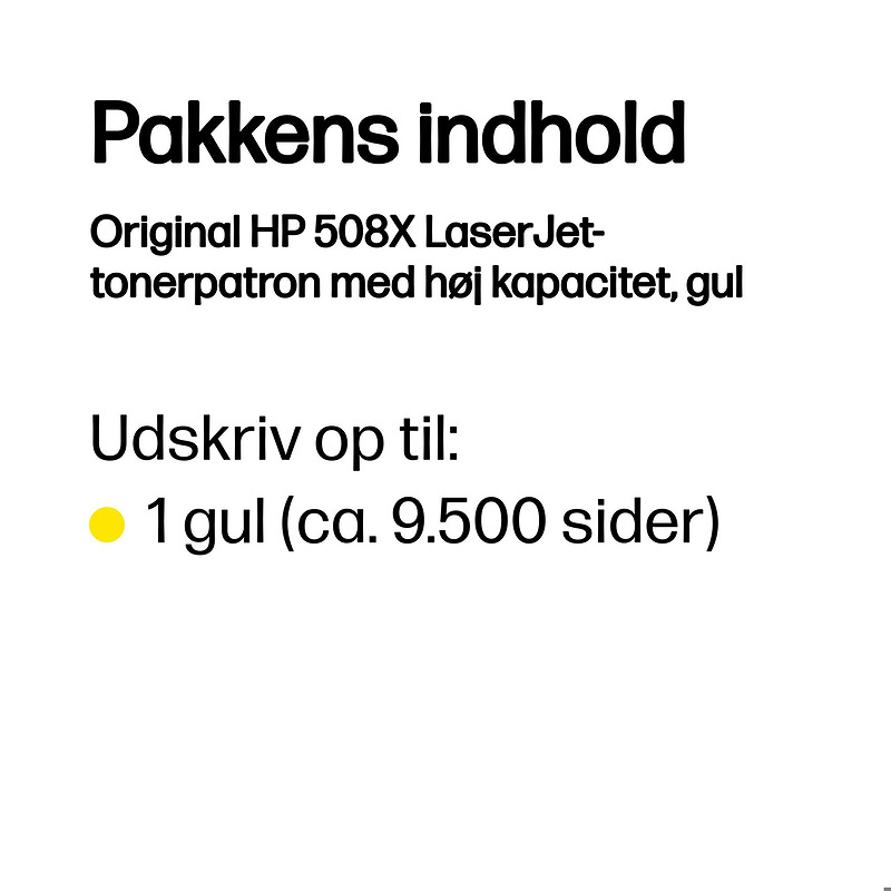 HP Original 508X LaserJet-tonerpatron med høj kapacitet, gul - Billede 3