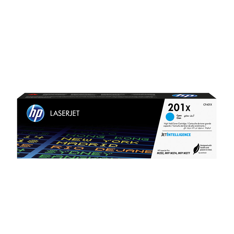 HP Original 201X LaserJet-tonerpatron med høj kapacitet, cyan