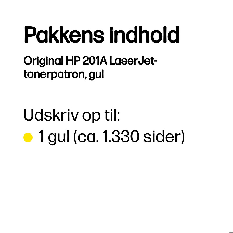 HP Original 201A LaserJet-tonerpatron, gul - Billede 3