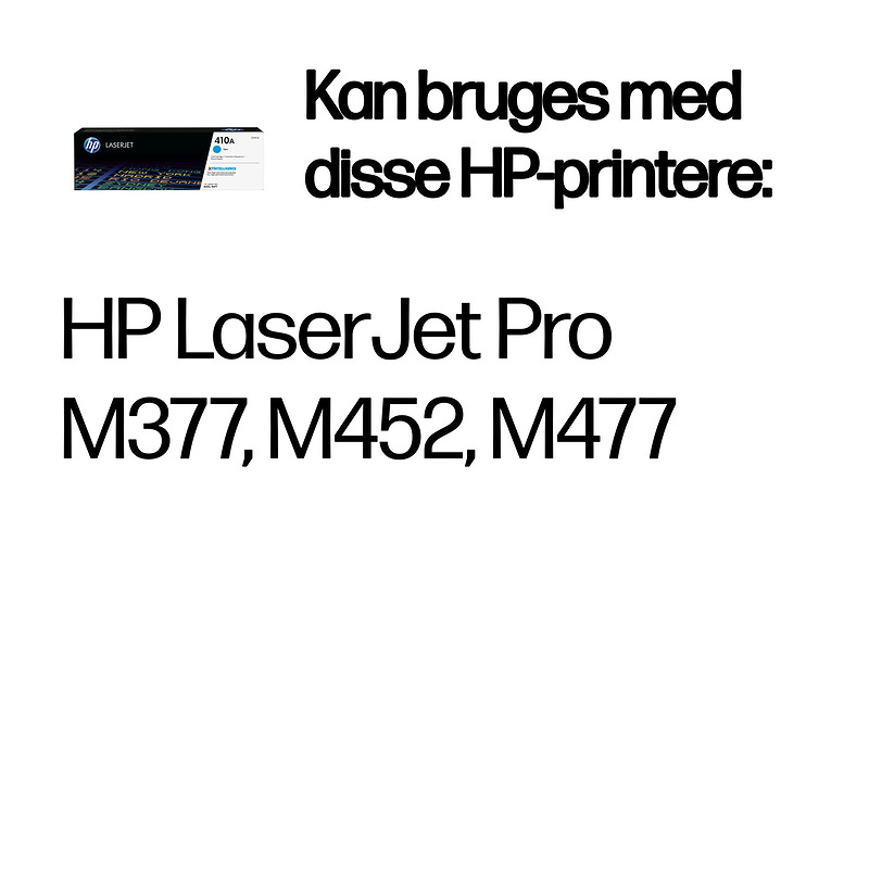 HP Original 410A LaserJet-tonerpatron, cyan - Billede 2