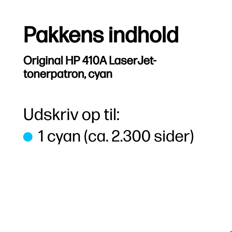 HP Original 410A LaserJet-tonerpatron, cyan - Billede 3