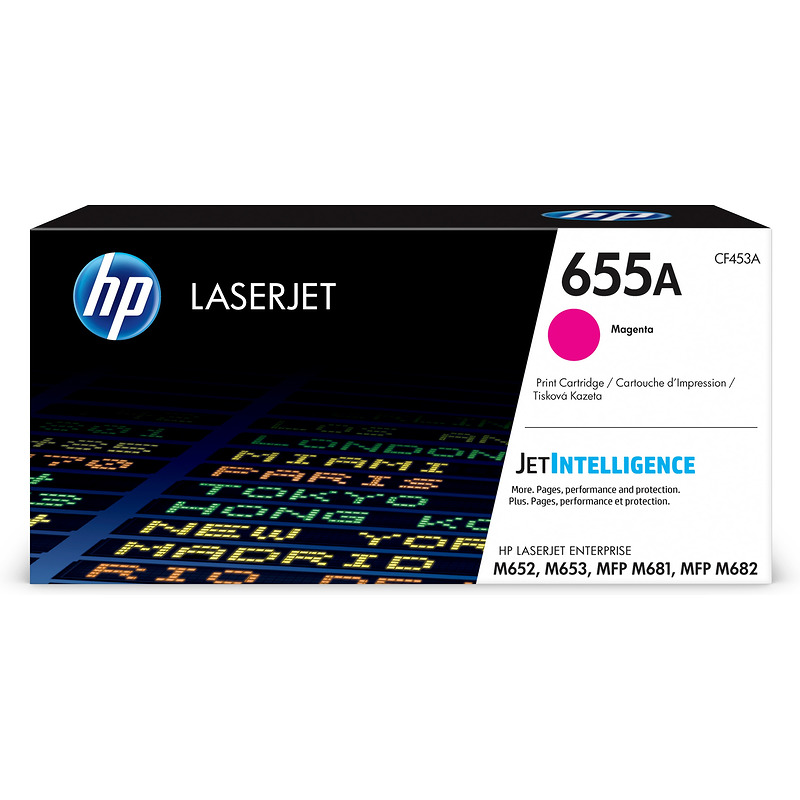 HP Original 655A LaserJet-tonerpatron, magenta