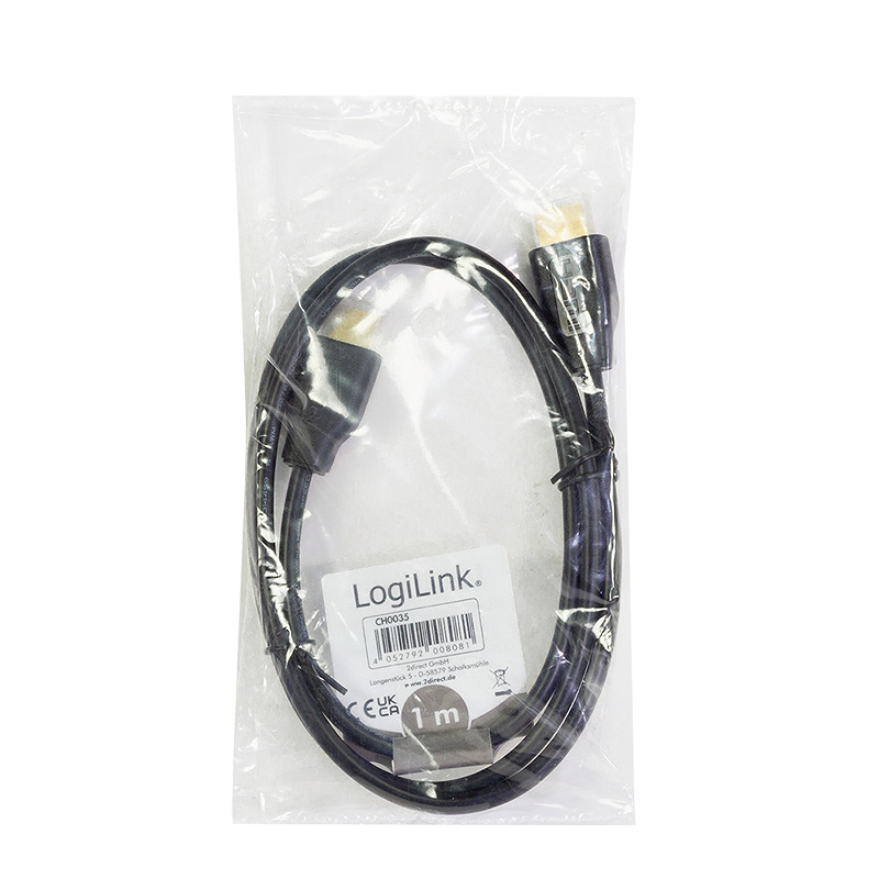 LogiLink CH0037 HDMI-kabel 2 m HDMI Type A (Standard) Sort - Billede 9