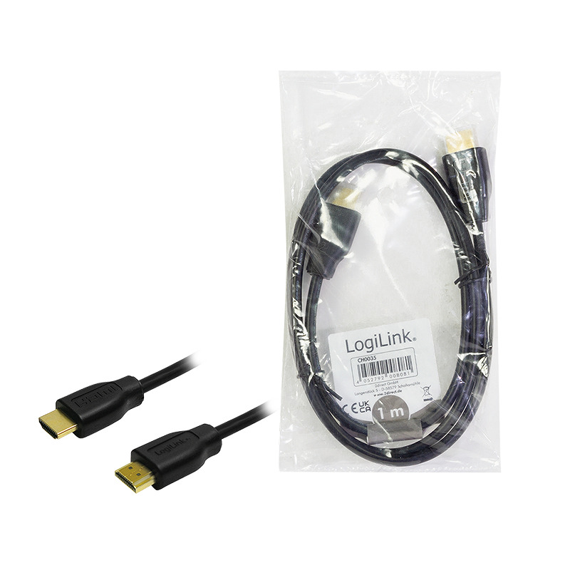 LogiLink CH0039 HDMI-kabel 5 m HDMI Type A (Standard) Sort - Billede 10