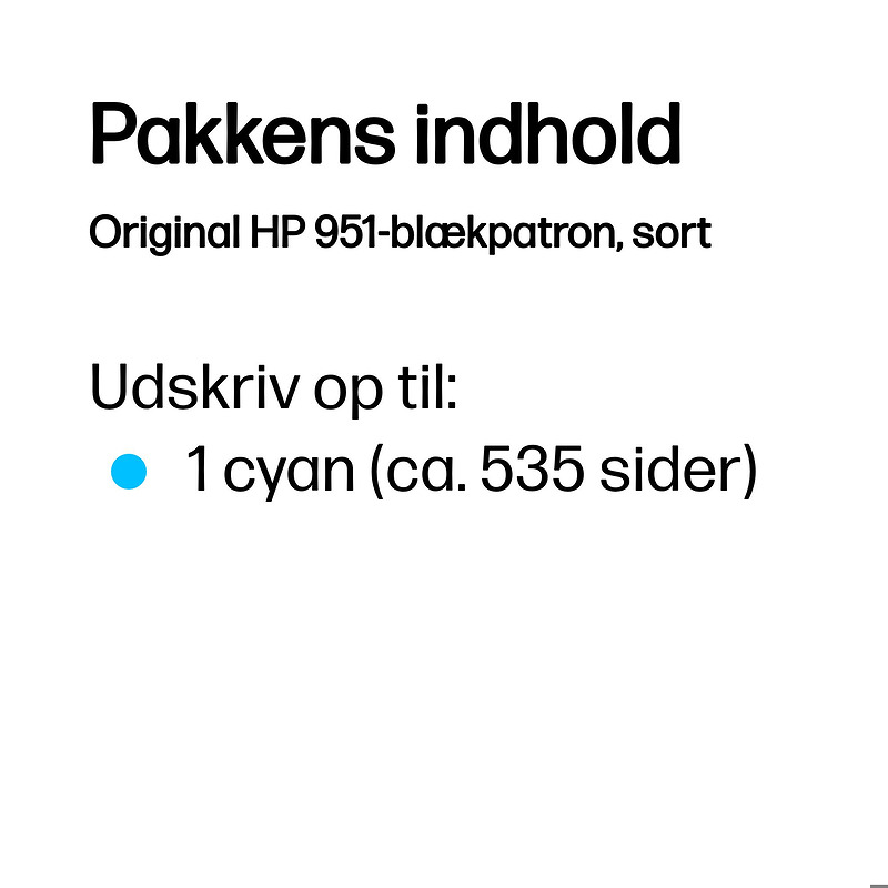 HP Original 951-blækpatron, sort - Billede 3