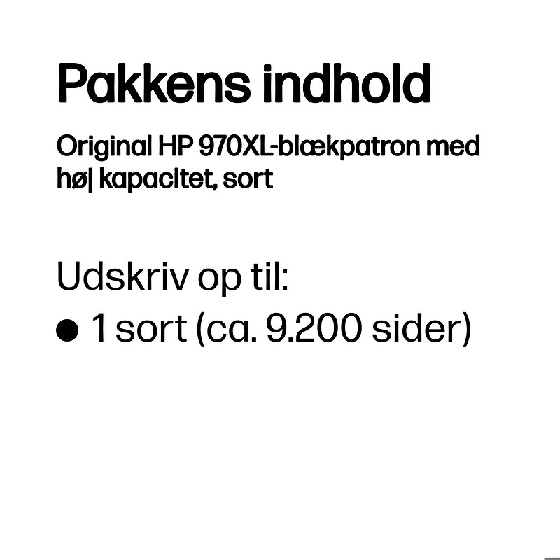 HP Original 970XL-blækpatron med høj kapacitet, sort - Billede 3
