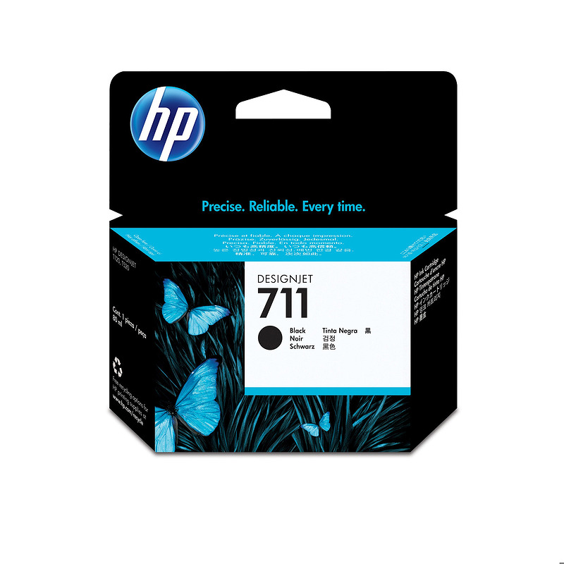 HP 711 DesignJet-blækpatron med 80 ml, sort - Billede 2