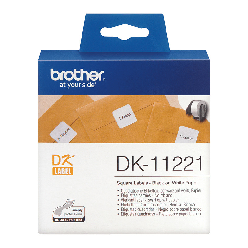 Brother DK-11221 etiketbånd Sort på hvid - Billede 3