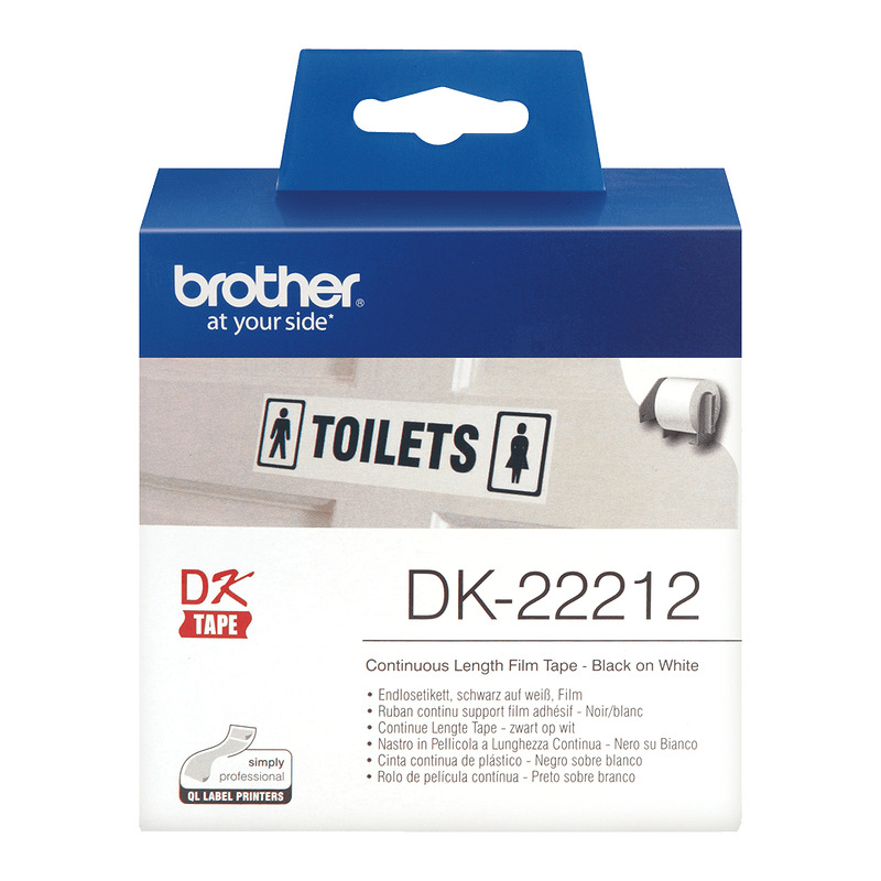 Brother DK-22212 etiketbånd Sort på hvid - Billede 3