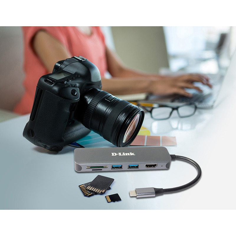 D-Link DUB-2327 dockingstation Ledningsført USB Type-C Grå - Billede 5