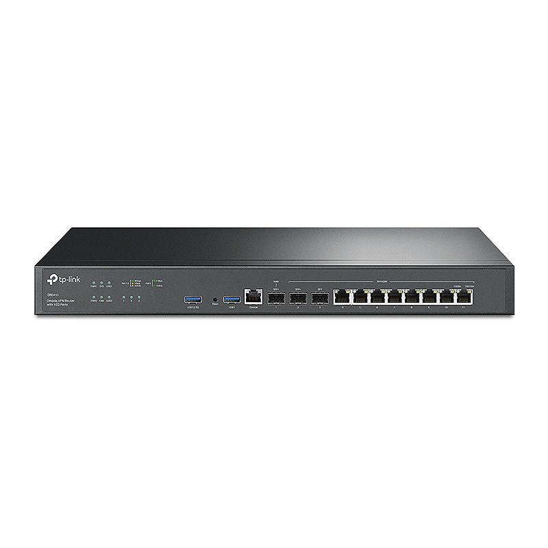 TP-Link Omada ER8411 kabelforbundet router Gigabit Ethernet Sort