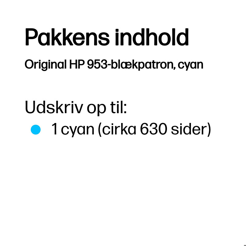 HP Original 953-blækpatron, cyan - Billede 3