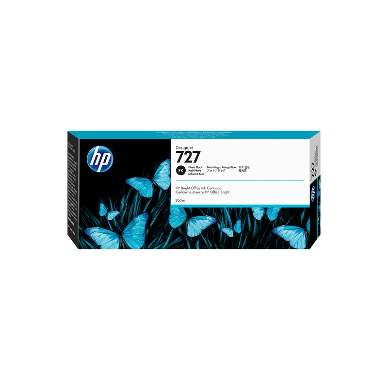 HP 727 DesignJet-blækpatron med 300 ml, fotosort