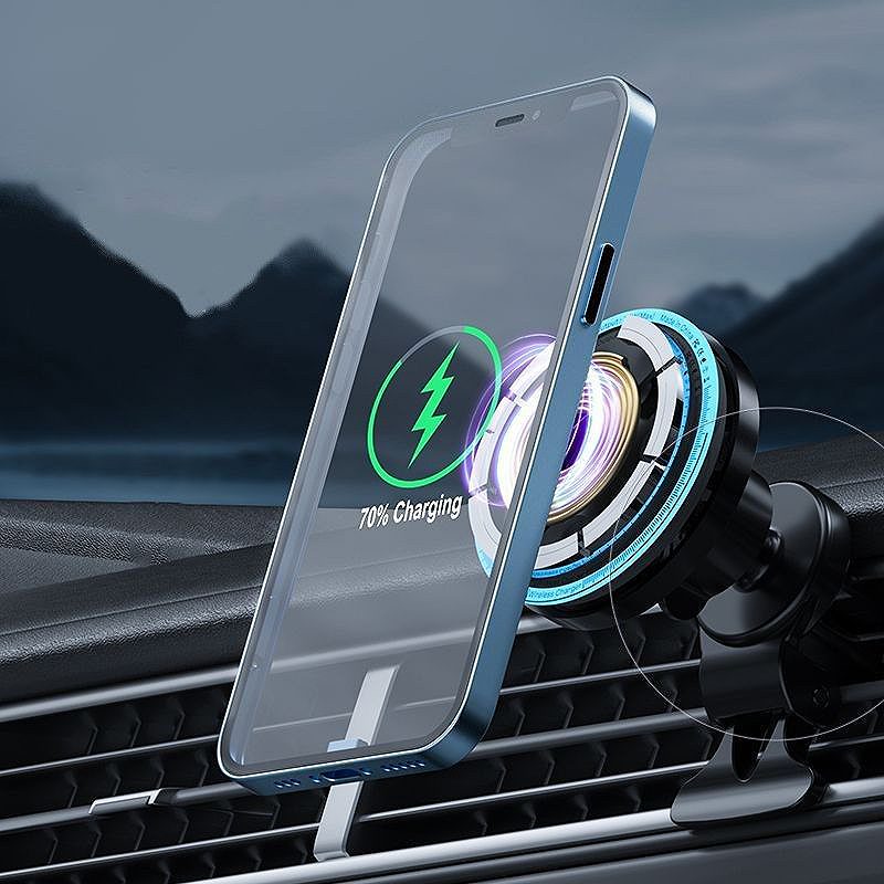 CAR HOLDER T-PHOX iMAG MAGNETIC WIRELESS BLACK - Billede 5