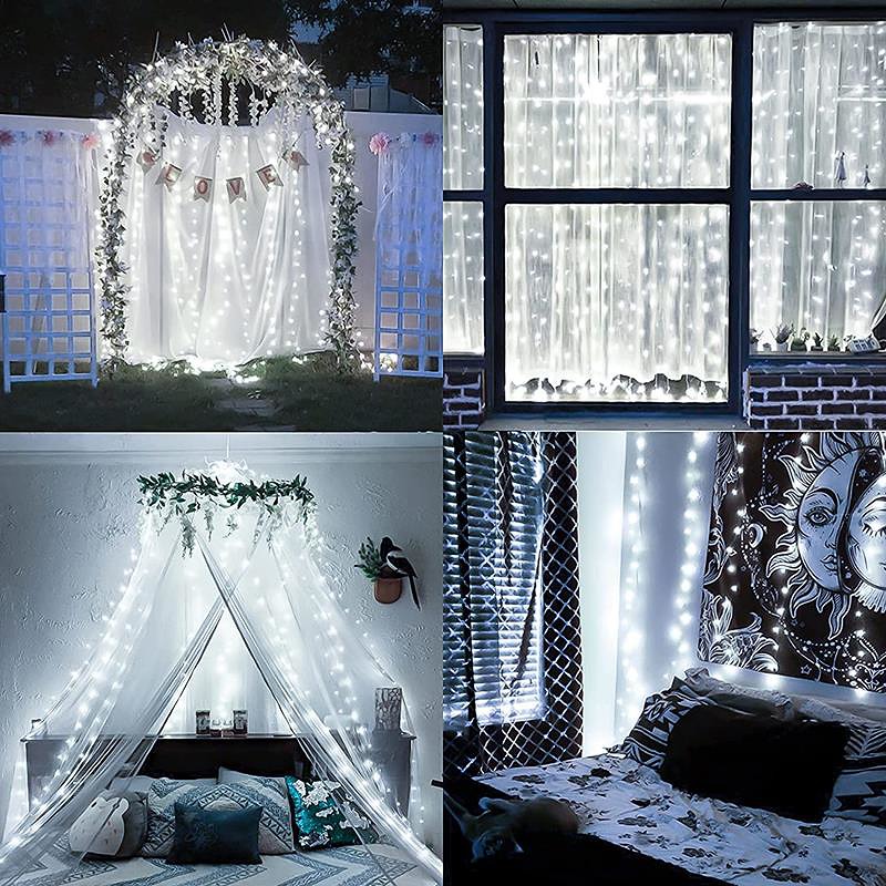led curtain (300 led lamp) 3mx3m cold white - Billede 4