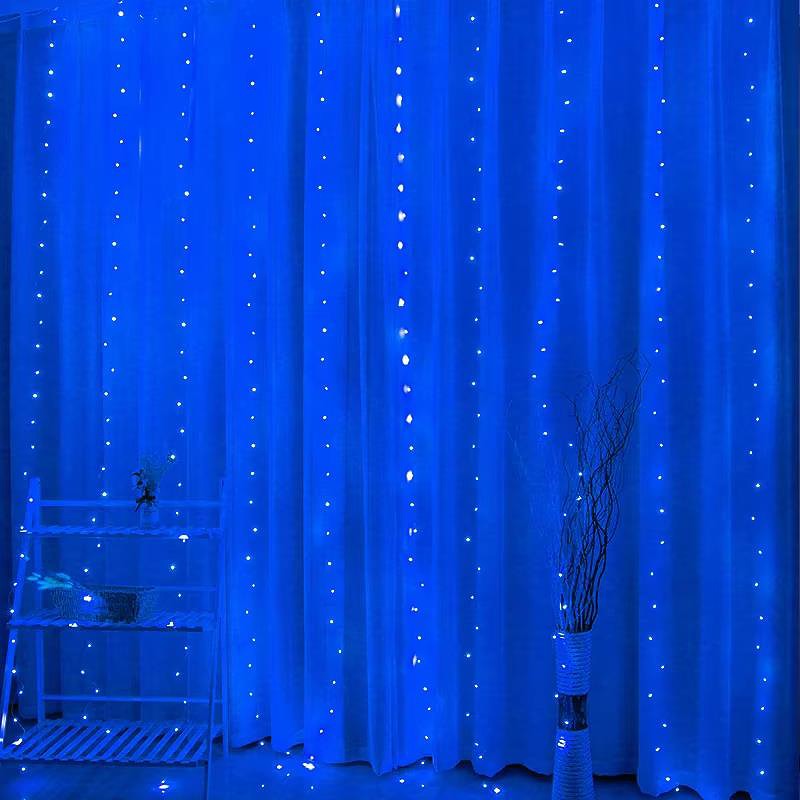 LED CURTAIN (300 LED LAMPS) 3Mx3M BLUE