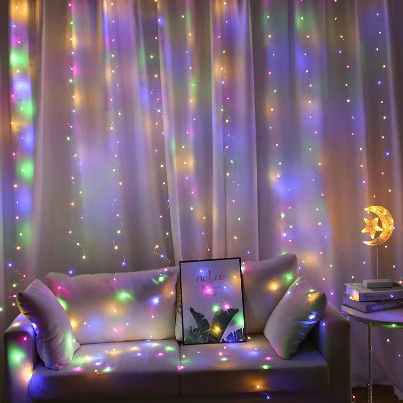 LED CURTAIN (200 LED LAMPS) 3Mx2M MULTICOLOR