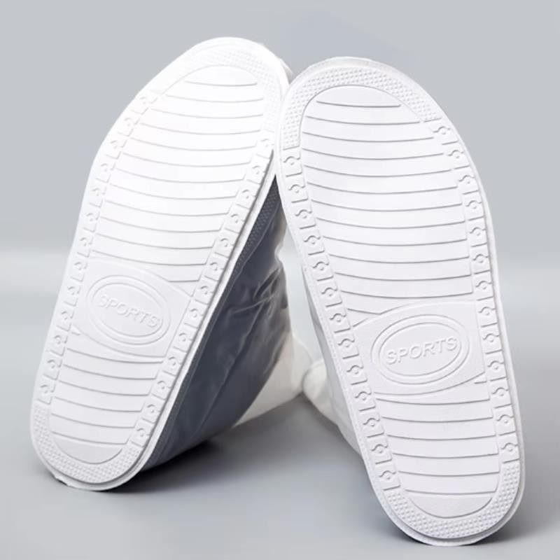 RAINPROOF SHOE COVERS S (35-36) WITH A ZIPPER WHITE - Billede 2