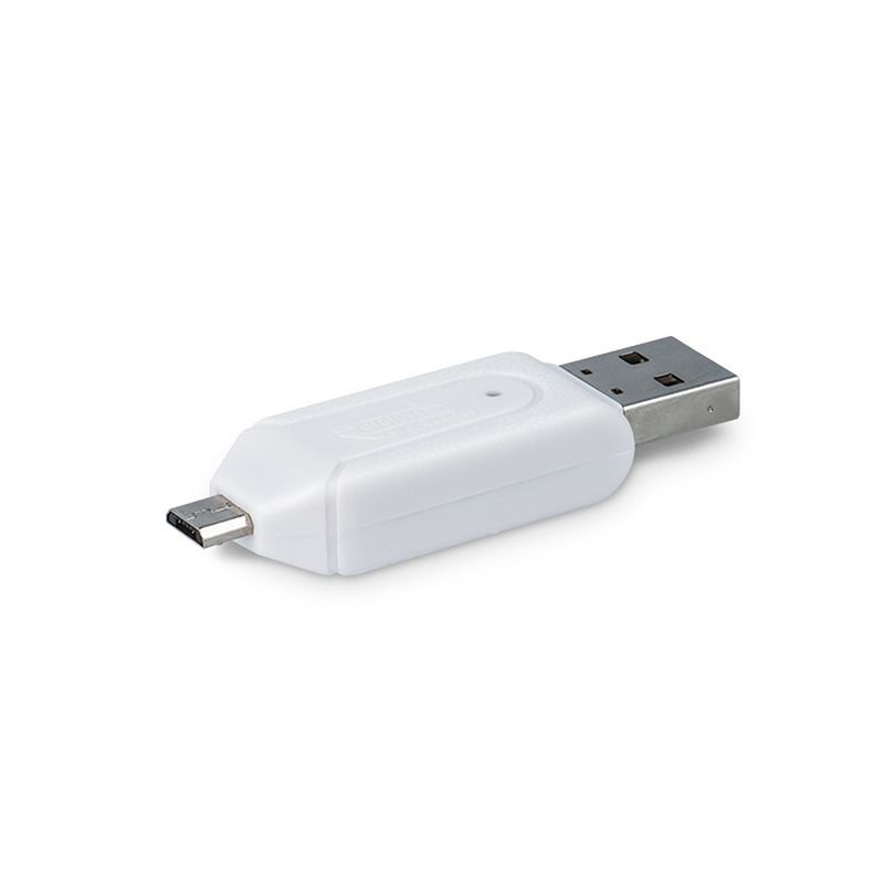 Forever microSD / SD card reader USB + microUSB white OTG - Billede 3
