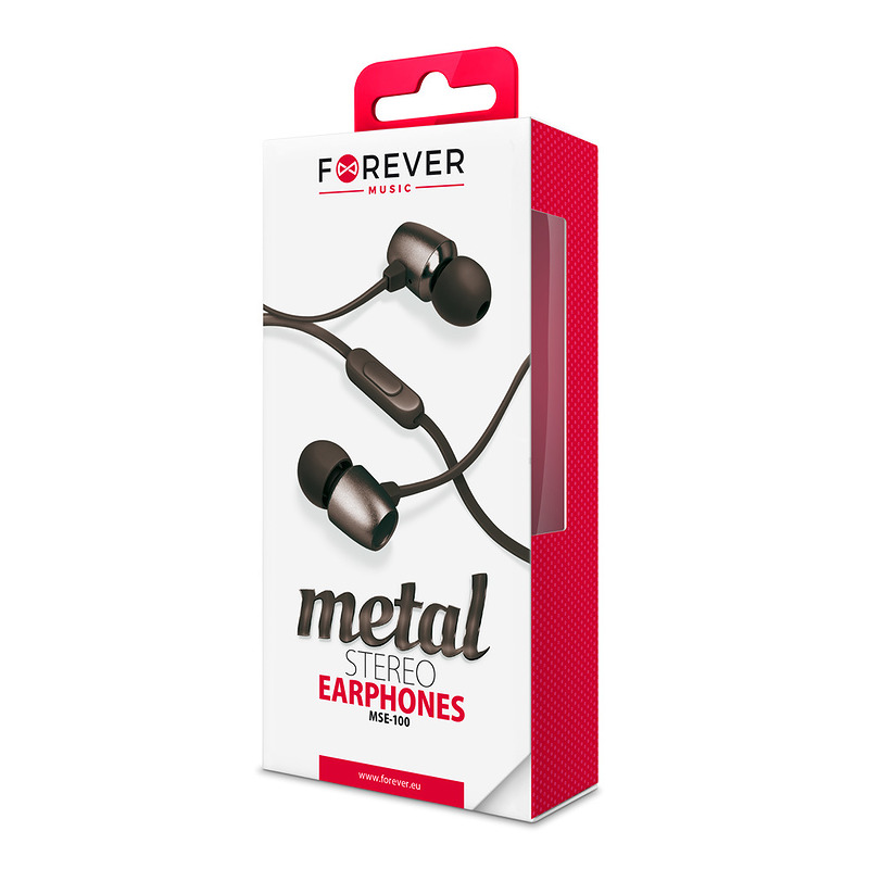 Forever wired earphones MSE-100 jack 3,5mm black - Billede 3